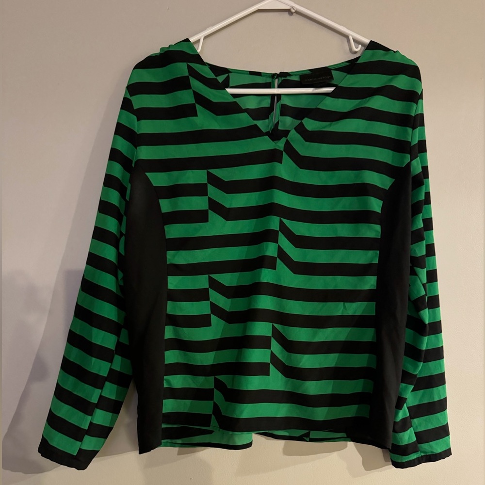 Striped Colorblock Blouse